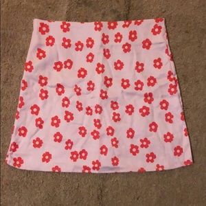 floral mini skirt